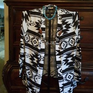 Beautiful black and white cardigan